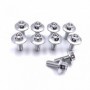 Pack 10 Vis a tete Hexagonale Race Bride Large en Aluminium M6 x (1.00mm) x 16mm Anodisé Argent