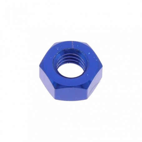 Ecrou Hexagonal en Aluminium 7075 M6 x (1.00mm) Anodisé Bleu