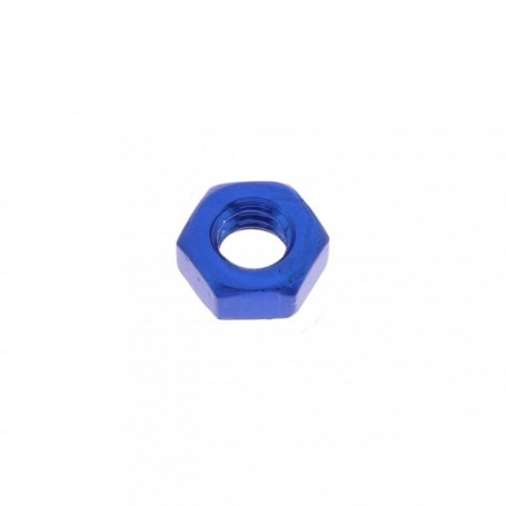 Ecrou Hexagonal en Aluminium 7075 M4 x (0.50mm) Anodisé Bleu