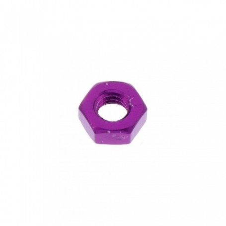 Ecrou Hexagonal en Aluminium 7075 M4 x (0.50mm)Anodisé Violet