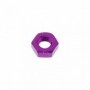 Ecrou Hexagonal en Aluminium 7075 M4 x (0.50mm)Anodisé Violet