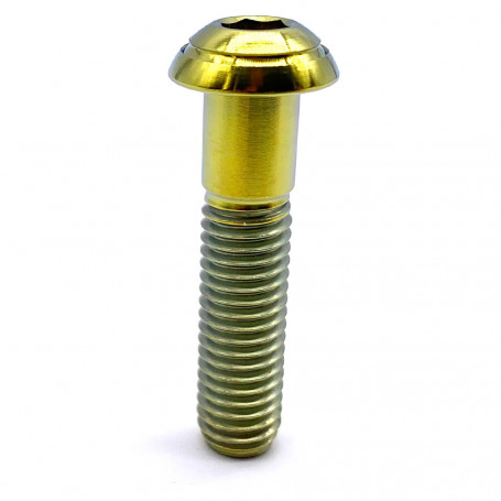 Titanium Button Head Bolt M8 x (1.25mm) x 35mm - DIN 7380