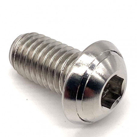 A4 Stainless Steel Button Head Bolt M8 x (1.25mm) x 15mm - DIN 7380