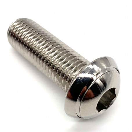 A4 Stainless Steel Button Head Bolt M10 x (1.25mm) x 30mm - DIN 7380